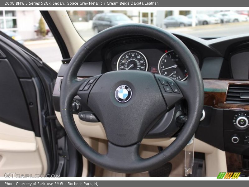 Space Grey Metallic / Cream Beige Dakota Leather 2008 BMW 5 Series 528xi Sedan