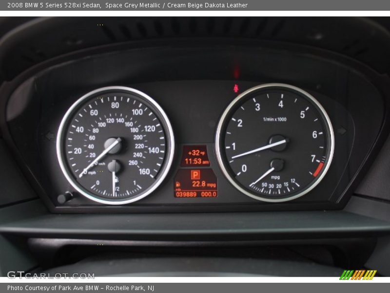 Space Grey Metallic / Cream Beige Dakota Leather 2008 BMW 5 Series 528xi Sedan