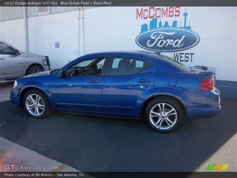 Blue Streak Pearl / Black/Red 2012 Dodge Avenger SXT Plus