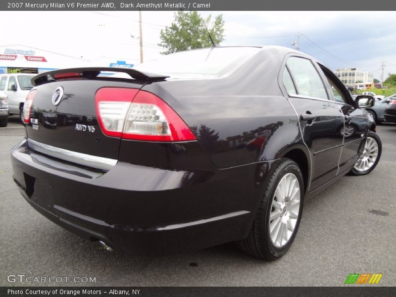 Dark Amethyst Metallic / Camel 2007 Mercury Milan V6 Premier AWD