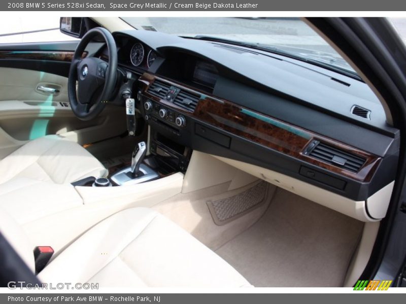 Space Grey Metallic / Cream Beige Dakota Leather 2008 BMW 5 Series 528xi Sedan