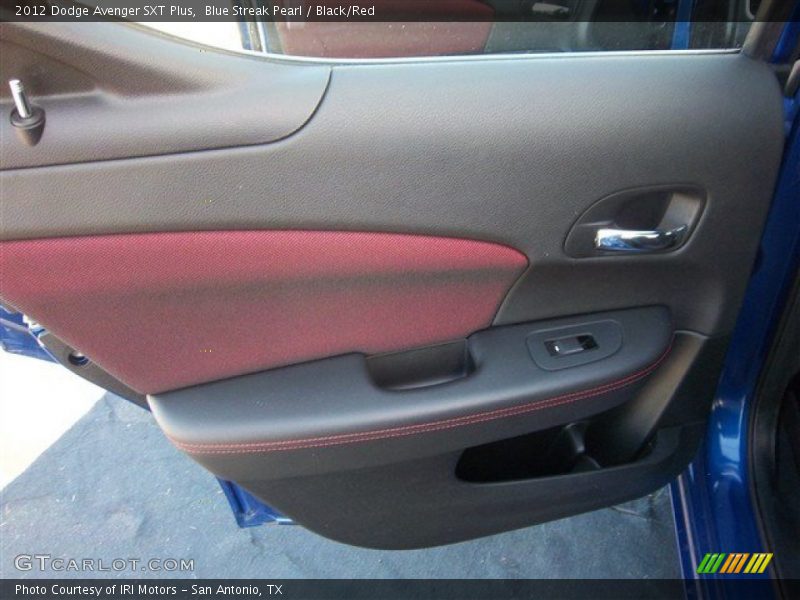 Blue Streak Pearl / Black/Red 2012 Dodge Avenger SXT Plus