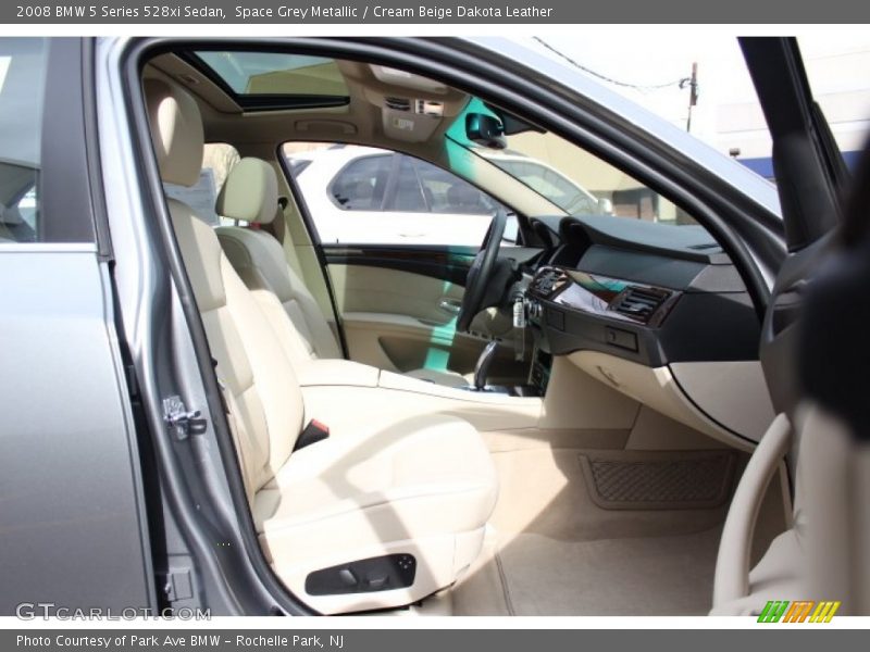 Space Grey Metallic / Cream Beige Dakota Leather 2008 BMW 5 Series 528xi Sedan