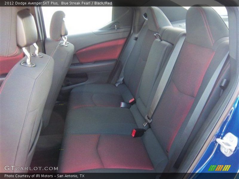 Blue Streak Pearl / Black/Red 2012 Dodge Avenger SXT Plus
