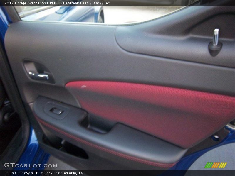 Blue Streak Pearl / Black/Red 2012 Dodge Avenger SXT Plus
