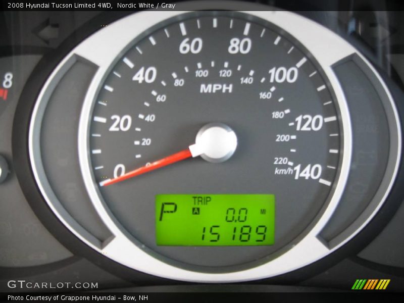 Nordic White / Gray 2008 Hyundai Tucson Limited 4WD