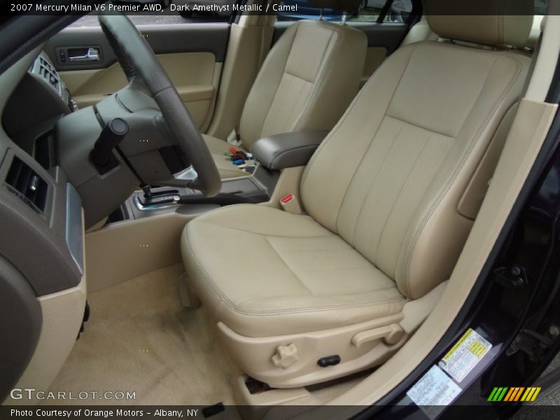 Dark Amethyst Metallic / Camel 2007 Mercury Milan V6 Premier AWD