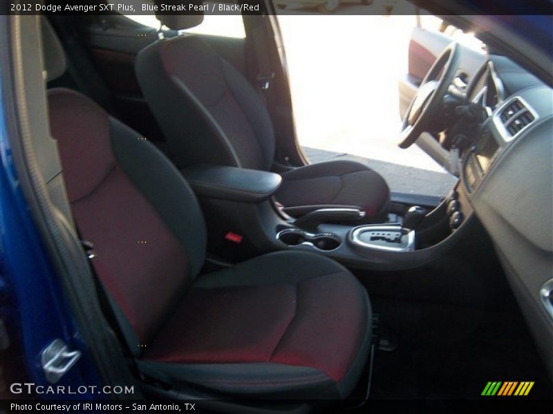 Blue Streak Pearl / Black/Red 2012 Dodge Avenger SXT Plus