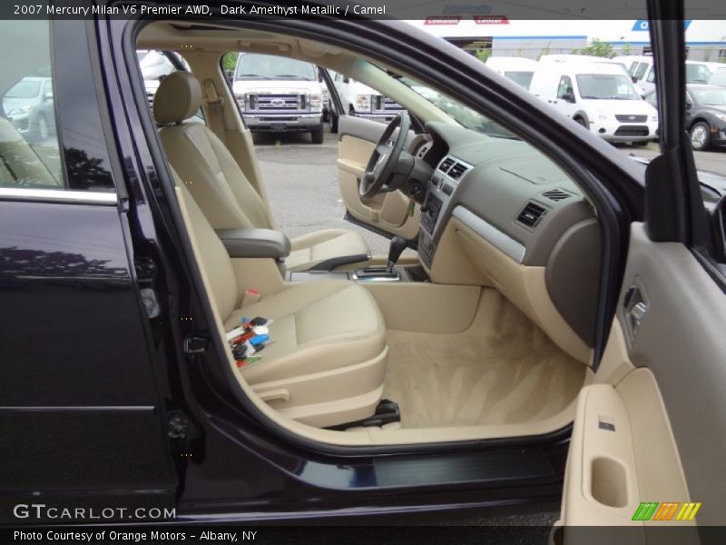 Dark Amethyst Metallic / Camel 2007 Mercury Milan V6 Premier AWD