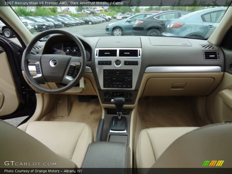 Dark Amethyst Metallic / Camel 2007 Mercury Milan V6 Premier AWD