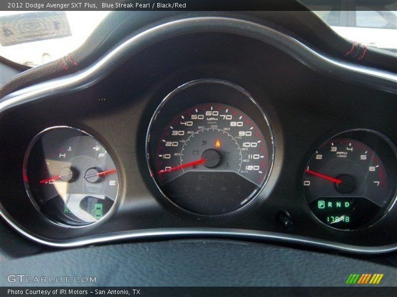 Blue Streak Pearl / Black/Red 2012 Dodge Avenger SXT Plus