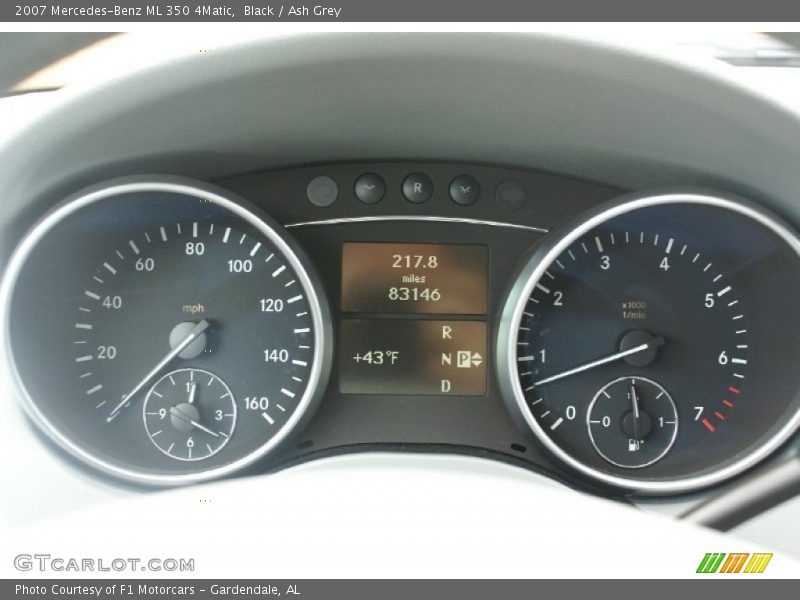 Black / Ash Grey 2007 Mercedes-Benz ML 350 4Matic
