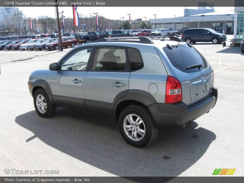 Alpine Frost / Beige 2008 Hyundai Tucson Limited 4WD