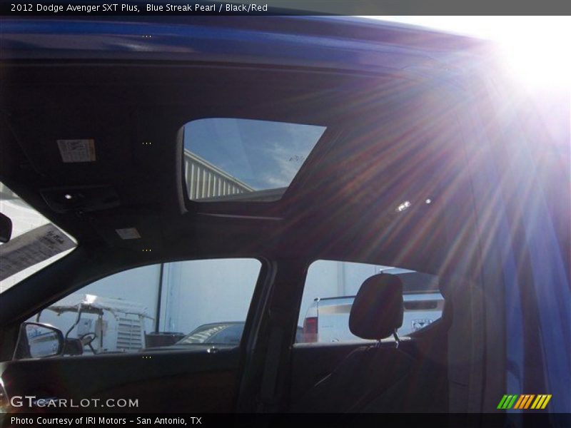 Blue Streak Pearl / Black/Red 2012 Dodge Avenger SXT Plus