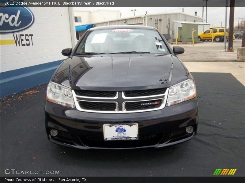 Blackberry Pearl / Black/Red 2012 Dodge Avenger SXT Plus