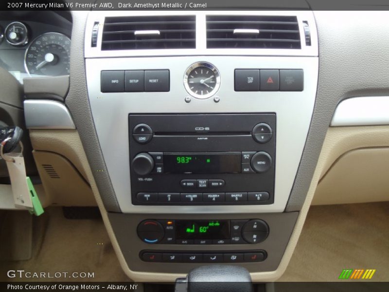 Dark Amethyst Metallic / Camel 2007 Mercury Milan V6 Premier AWD