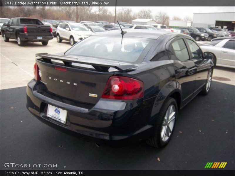 Blackberry Pearl / Black/Red 2012 Dodge Avenger SXT Plus