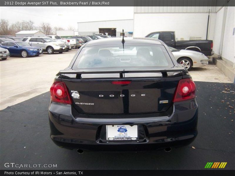Blackberry Pearl / Black/Red 2012 Dodge Avenger SXT Plus