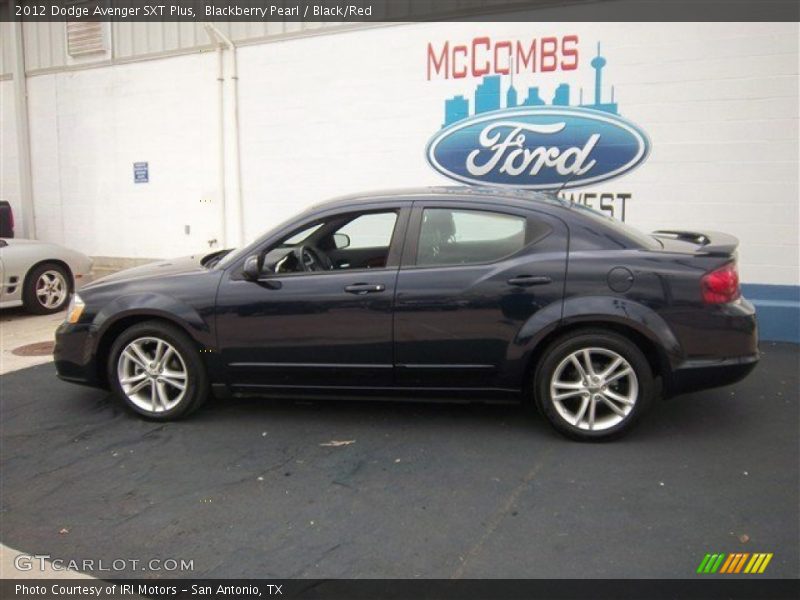 Blackberry Pearl / Black/Red 2012 Dodge Avenger SXT Plus
