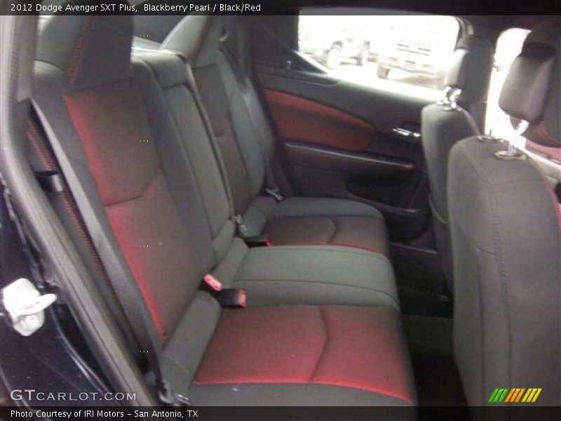 Blackberry Pearl / Black/Red 2012 Dodge Avenger SXT Plus