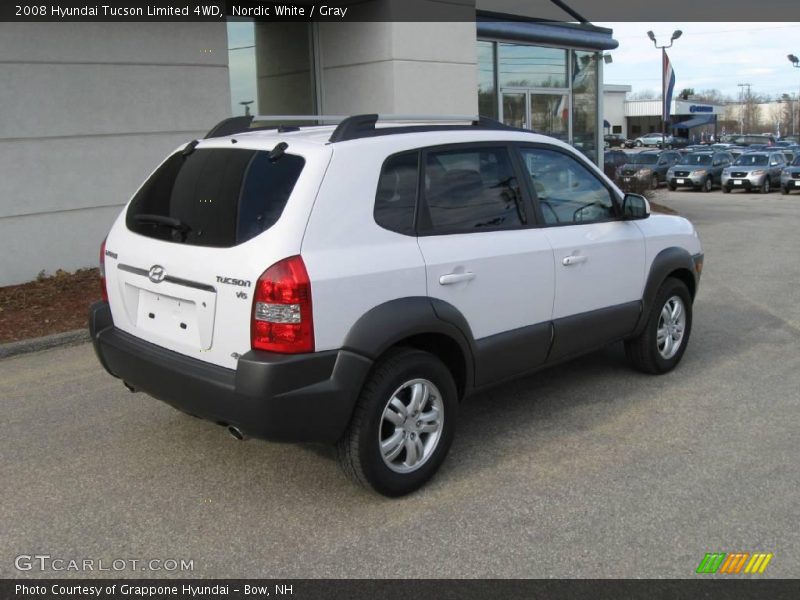 Nordic White / Gray 2008 Hyundai Tucson Limited 4WD