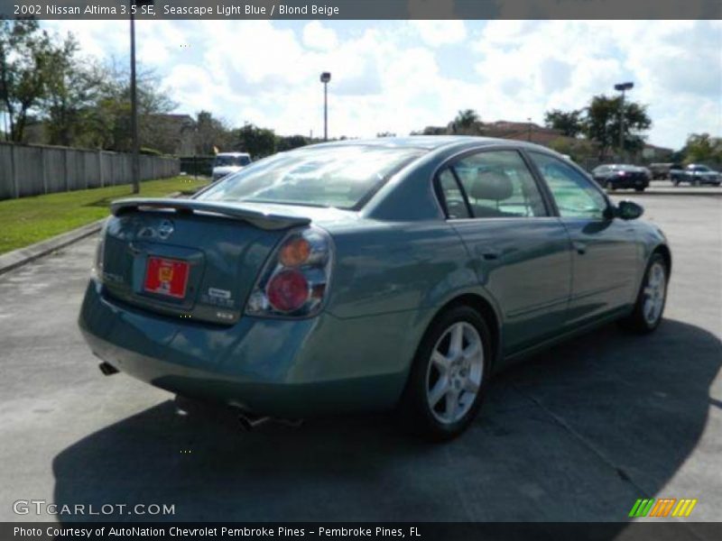 Seascape Light Blue / Blond Beige 2002 Nissan Altima 3.5 SE