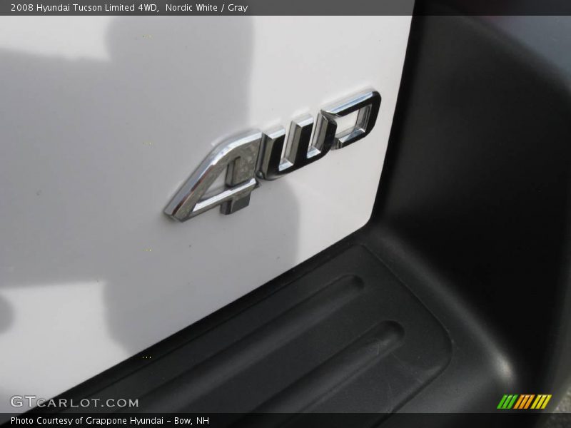 Nordic White / Gray 2008 Hyundai Tucson Limited 4WD