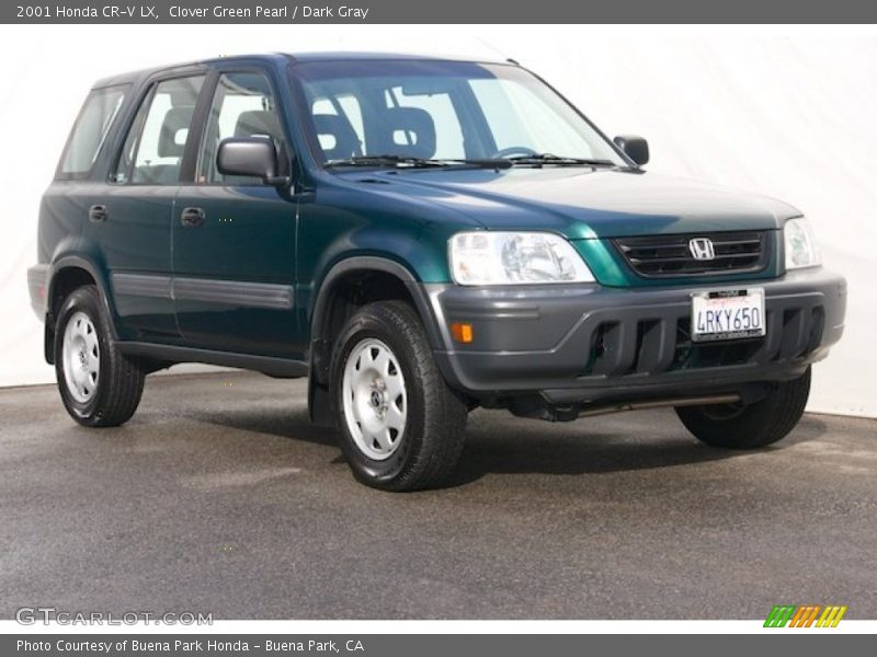 Clover Green Pearl / Dark Gray 2001 Honda CR-V LX