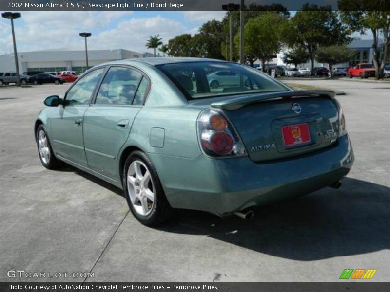 Seascape Light Blue / Blond Beige 2002 Nissan Altima 3.5 SE