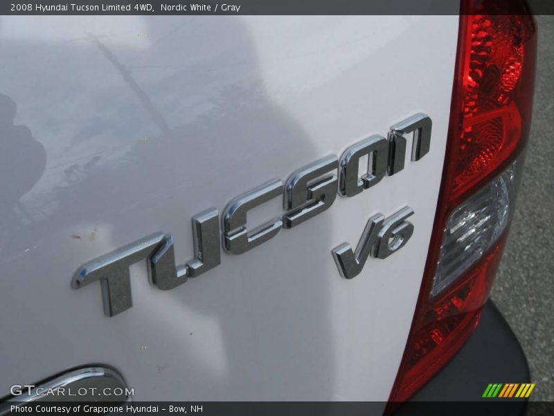 Nordic White / Gray 2008 Hyundai Tucson Limited 4WD