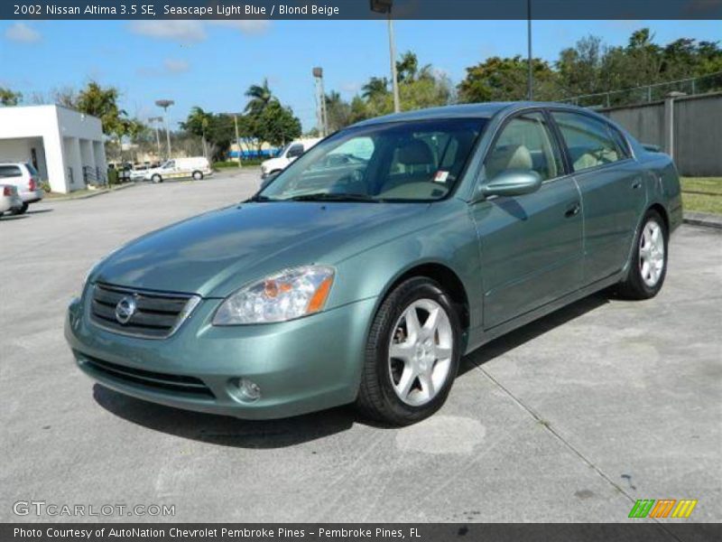Seascape Light Blue / Blond Beige 2002 Nissan Altima 3.5 SE