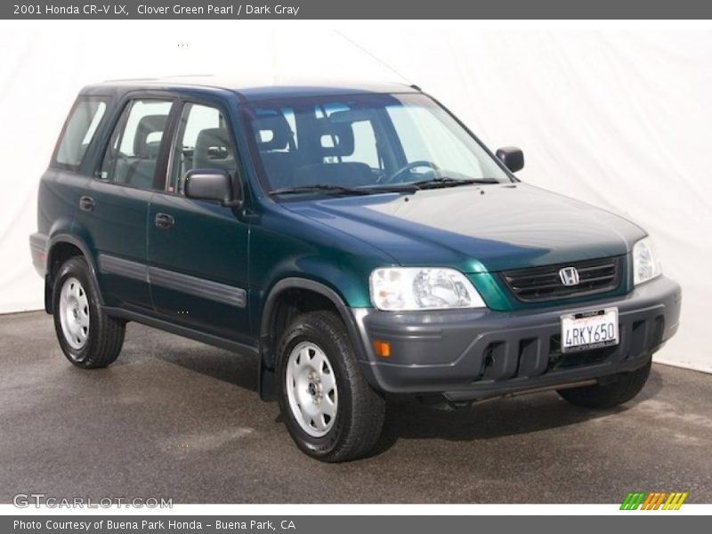 Clover Green Pearl / Dark Gray 2001 Honda CR-V LX