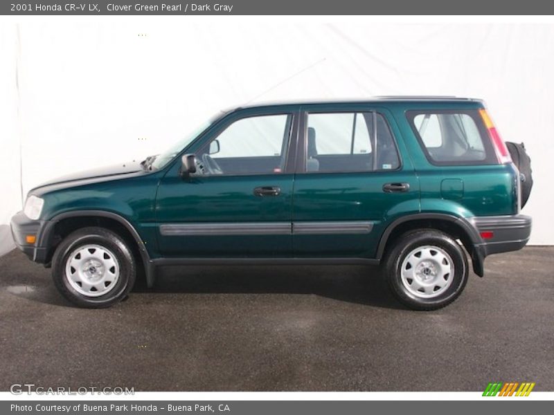 Clover Green Pearl / Dark Gray 2001 Honda CR-V LX