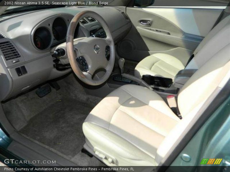 Seascape Light Blue / Blond Beige 2002 Nissan Altima 3.5 SE