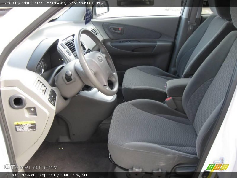 Nordic White / Gray 2008 Hyundai Tucson Limited 4WD