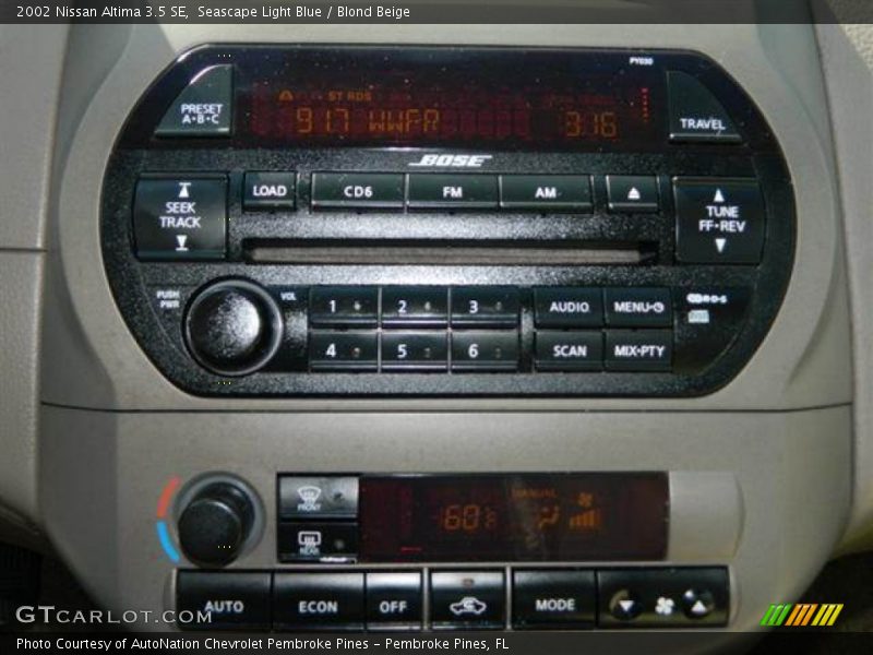 Seascape Light Blue / Blond Beige 2002 Nissan Altima 3.5 SE