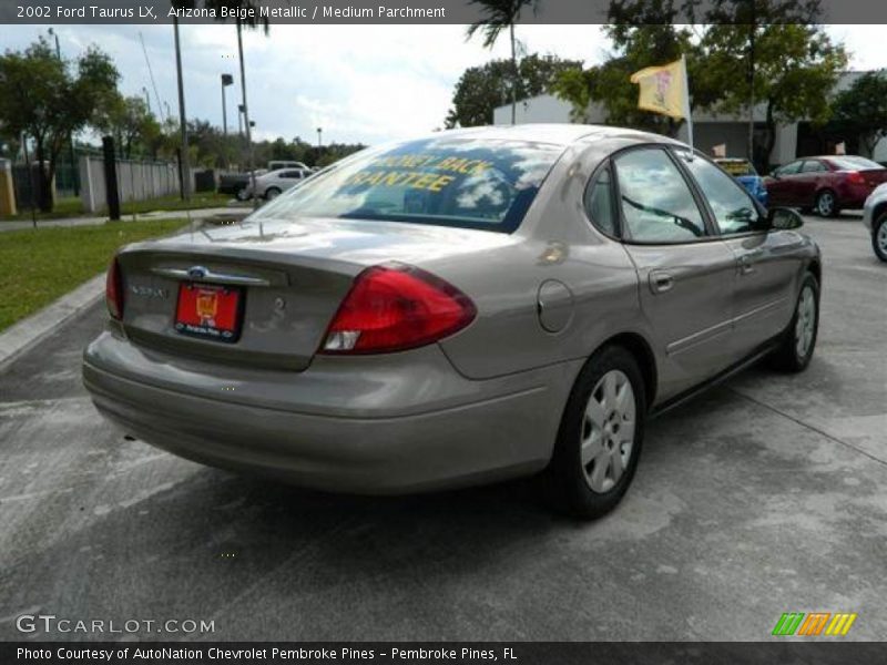 Arizona Beige Metallic / Medium Parchment 2002 Ford Taurus LX