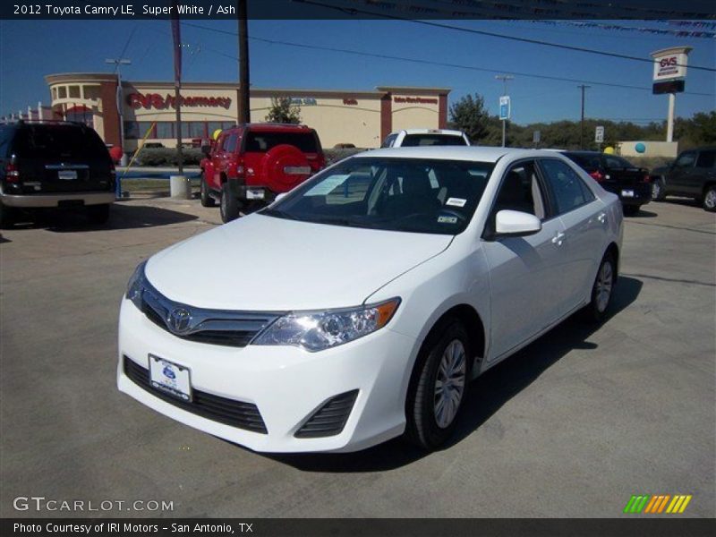 Super White / Ash 2012 Toyota Camry LE