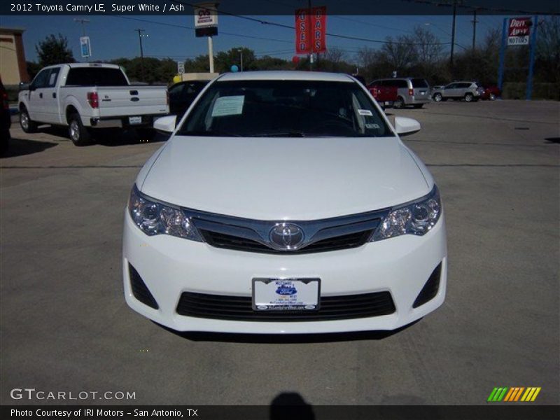 Super White / Ash 2012 Toyota Camry LE