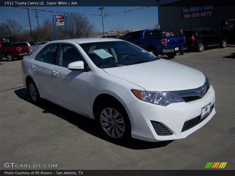 Super White / Ash 2012 Toyota Camry LE