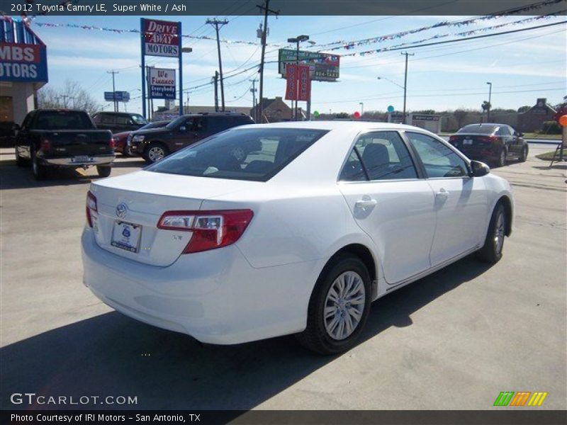 Super White / Ash 2012 Toyota Camry LE
