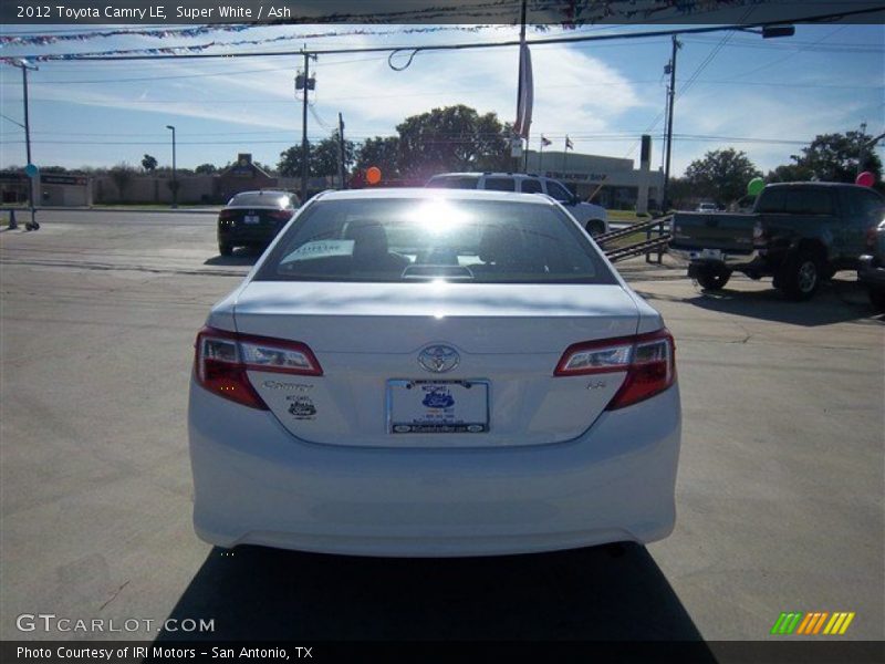 Super White / Ash 2012 Toyota Camry LE