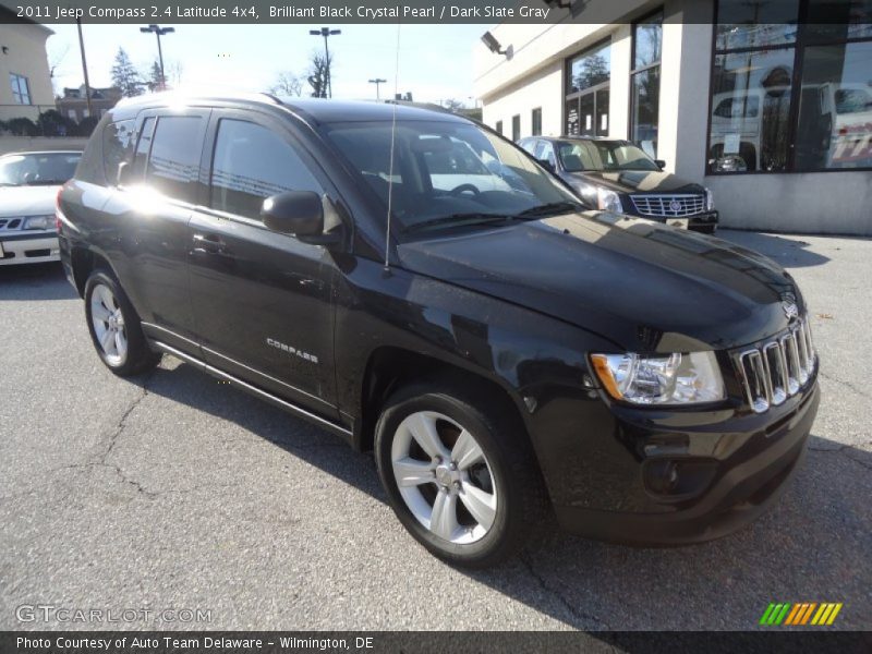 Brilliant Black Crystal Pearl / Dark Slate Gray 2011 Jeep Compass 2.4 Latitude 4x4