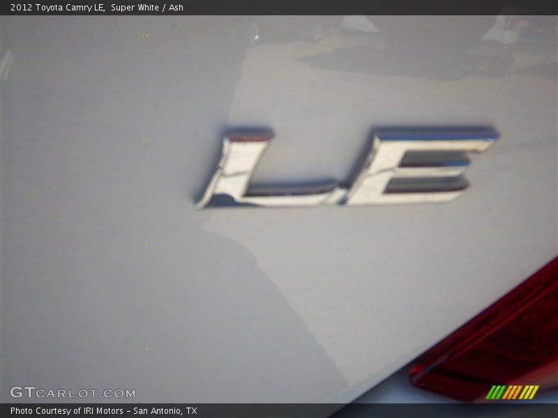 Super White / Ash 2012 Toyota Camry LE