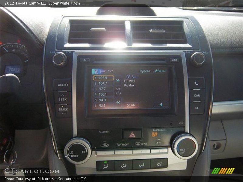 Super White / Ash 2012 Toyota Camry LE