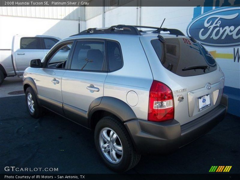 Platinum Silver / Gray 2008 Hyundai Tucson SE