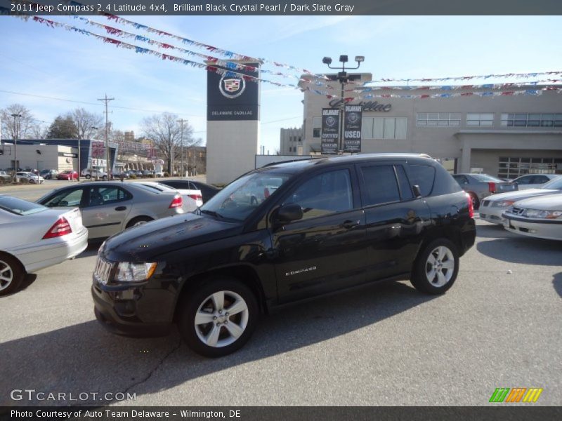 Brilliant Black Crystal Pearl / Dark Slate Gray 2011 Jeep Compass 2.4 Latitude 4x4