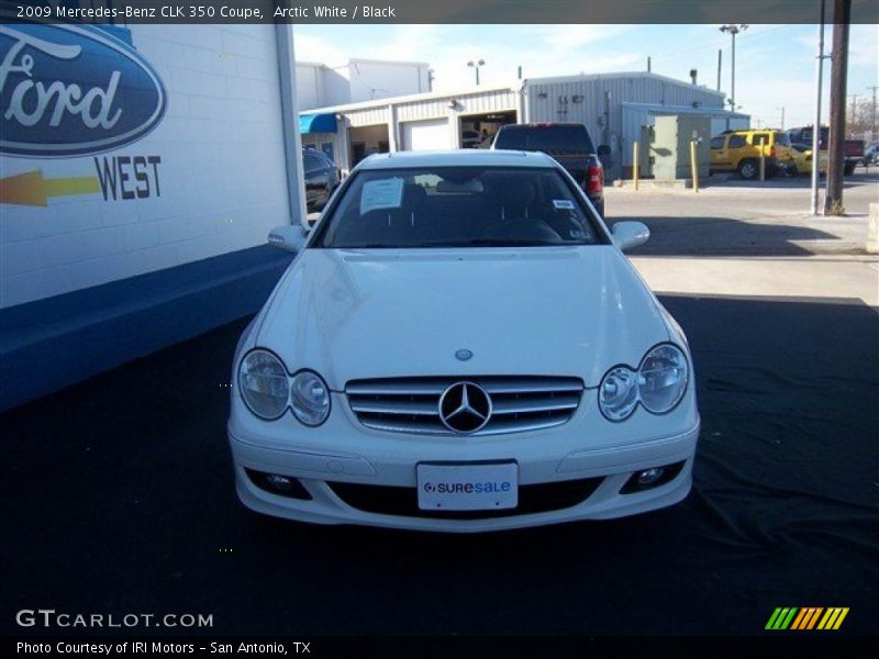 Arctic White / Black 2009 Mercedes-Benz CLK 350 Coupe