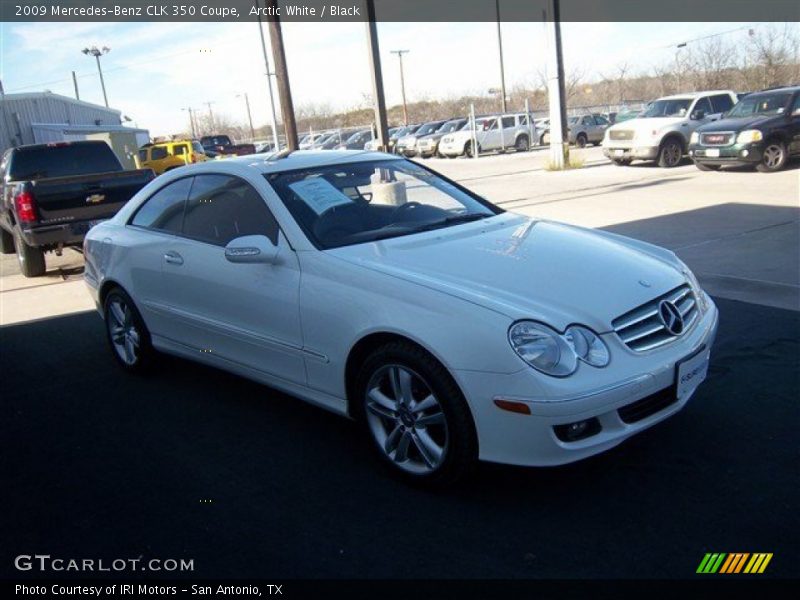 Arctic White / Black 2009 Mercedes-Benz CLK 350 Coupe