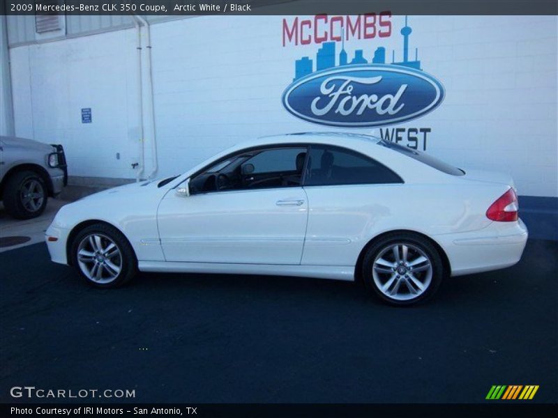 Arctic White / Black 2009 Mercedes-Benz CLK 350 Coupe